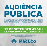 Convite para Audiência Pública do dia 29/09/2022