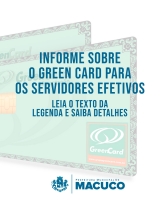 NOTA INFORMATIVA / GREEN CARD SERVIDORES EFETIVOS