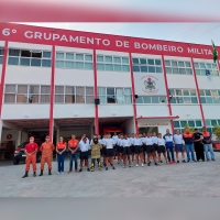 Guarda Mirim vive dia de bombeiro em visita ao 6° GBM
