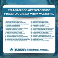 Lista de Aprovados do Projeto Guarda Mirim Municipal 2025