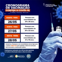 Cronograma de Vacinação 25/05
