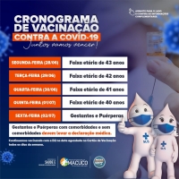 Cronograma de Vacinação 27/06