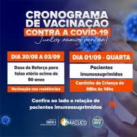 Cronograma de Vacinação 28/08