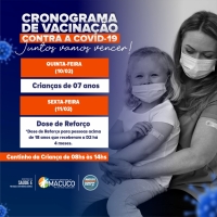 Cronograma de Vacinação 09/02/2022