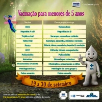 Secretaria de Saúde fará Campanha de Multivacinação em Macuco