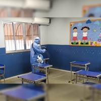 Macuco promove sanitização das escolas municipais
