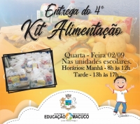 Secretaria Municipal de Educação realizará a entrega do 4º Kit Alimentação