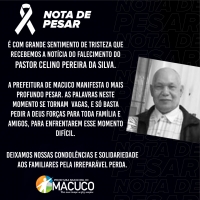 Nota de Condolências - Pastor Celino Pereira da Silva