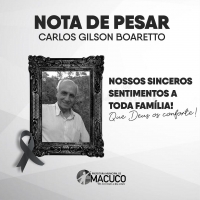 Nota de Condolências - Carlos Gilson Boaretto