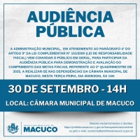 Convite para Audiência Pública do dia 30/09/2025