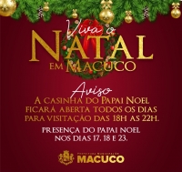 Prefeitura divulga datas do Papai Noel em Macuco