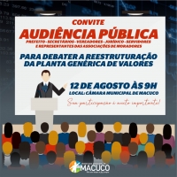 Convite para Audiência Pública do dia 12/08/2021