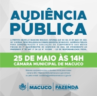 Convite para Audiência Pública do dia 25/05/2022